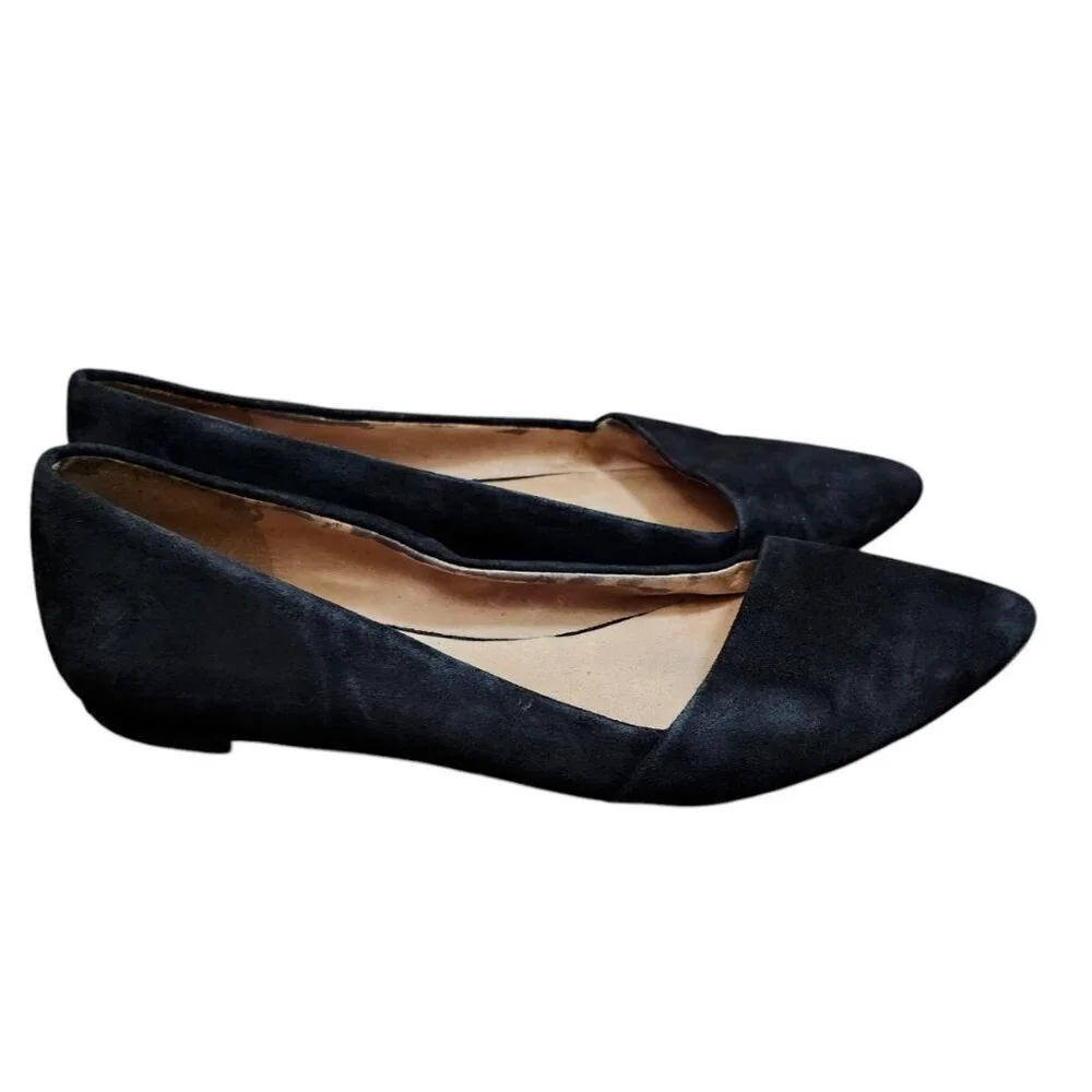 Madewell Womens Lizbeth Leather/Suede Pointed Toe Loafer Flats Shoes Size 9.5